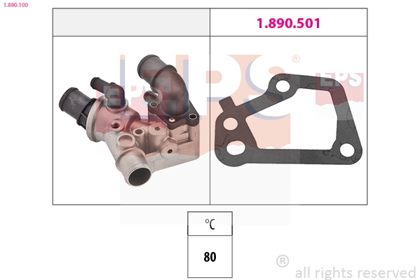 Термостат охлаждающая жидкость made in italy - oe equivalent EPS 1.880.100