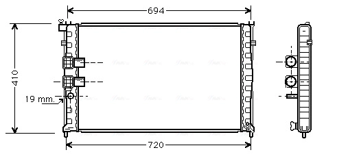 Радиатор охлаждение двигателя AVA QUALITY COOLING PE2178