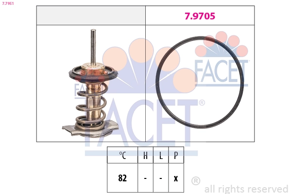 Термостат охлаждающая жидкость made in italy - oe equivalent FACET 7.7951