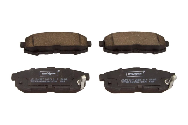 Комплект тормозных колодок дисковый тормоз MAXGEAR 19-2977