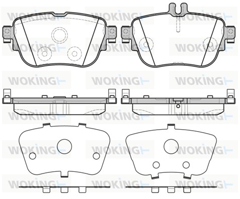 Комплект тормозных колодок дисковый тормоз WOKING P17993.00