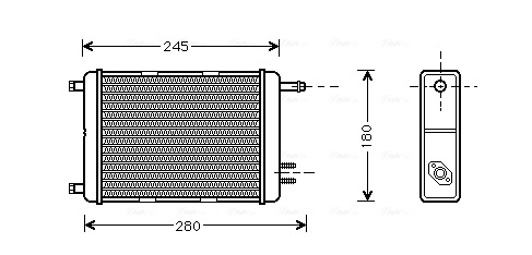 Теплообменник отопление салона AVA QUALITY COOLING IV6031
