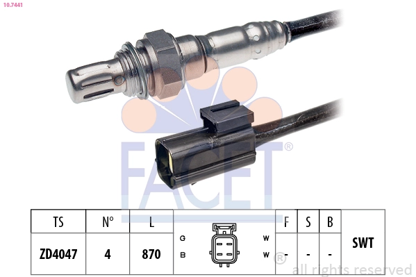 Лямбда-зонд made in italy - oe equivalent FACET 10.7441