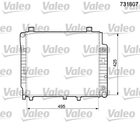 Радиатор охлаждение двигателя VALEO 731807