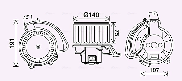 Вентилятор салона AVA QUALITY COOLING AL8155