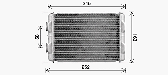 Теплообменник отопление салона AVA QUALITY COOLING AL6158