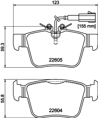 Комплект тормозных колодок дисковый тормоз HELLA/BEHR/PAGID 8DB 355 025-881