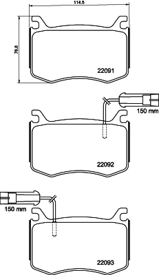 Комплект тормозных колодок дисковый тормоз HELLA/BEHR/PAGID 8DB 355 039-051