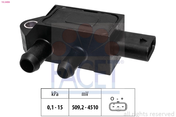 Датчик давление выхлопных газов made in italy - oe equivalent FACET 10.3406