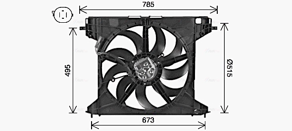 Вентилятор охлаждение двигателя AVA QUALITY COOLING AL7528