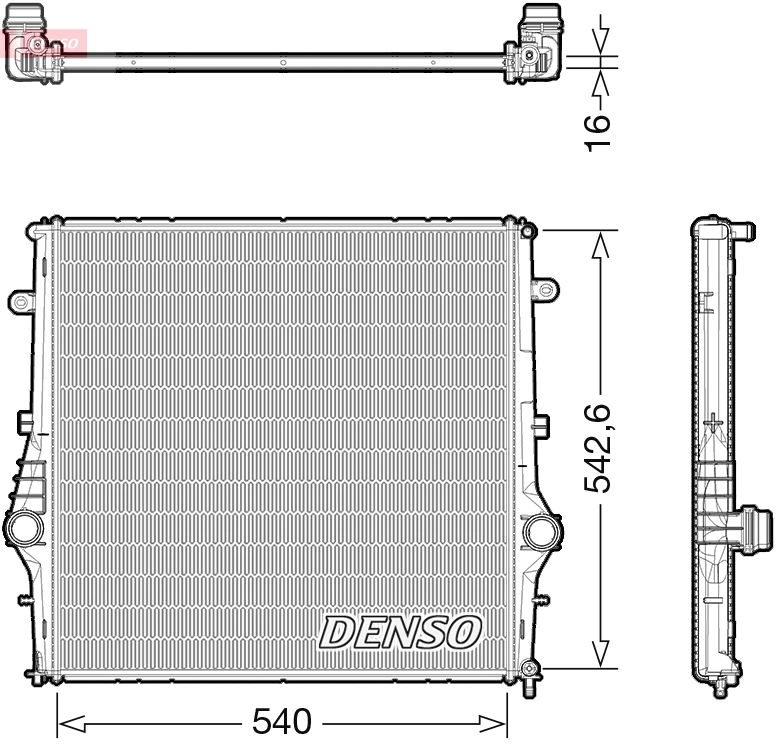 Радиатор охлаждение двигателя DENSO DRM01008