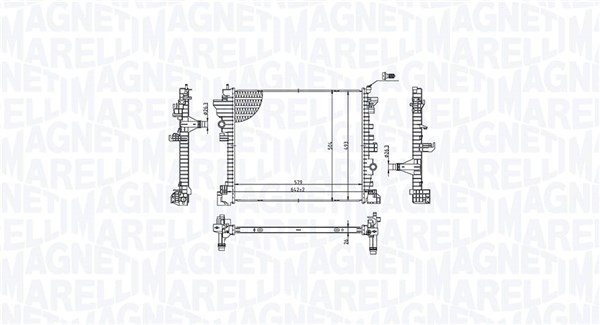 Радиатор охлаждение двигателя MAGNETI MARELLI 350213214300