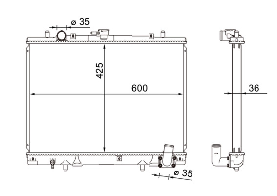 Радиатор охлаждение двигателя behr MAHLE/KNECHT CR 1608 000S