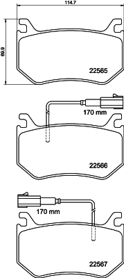 Комплект тормозных колодок дисковый тормоз HELLA/BEHR/PAGID 8DB 355 039-031