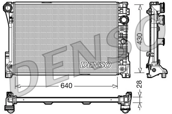Радиатор охлаждение двигателя DENSO DRM17043