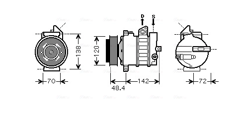 Компрессор кондиционер AVA QUALITY COOLING MSK437