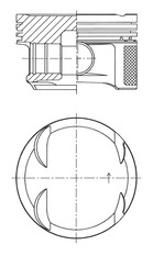 Поршень KOLBENSCHMIDT 41766600