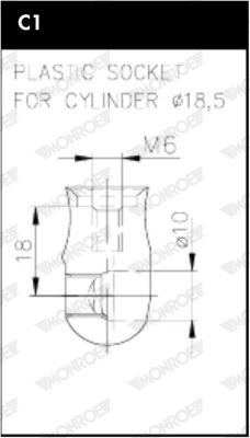 Газовая пружина капот monroe maxlift MONROE ML6309