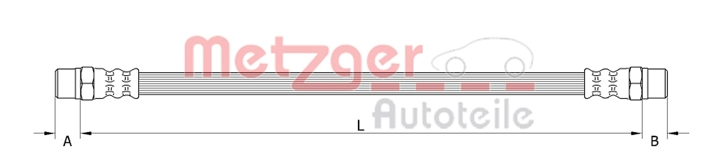 Тормозной шланг METZGER 4110899