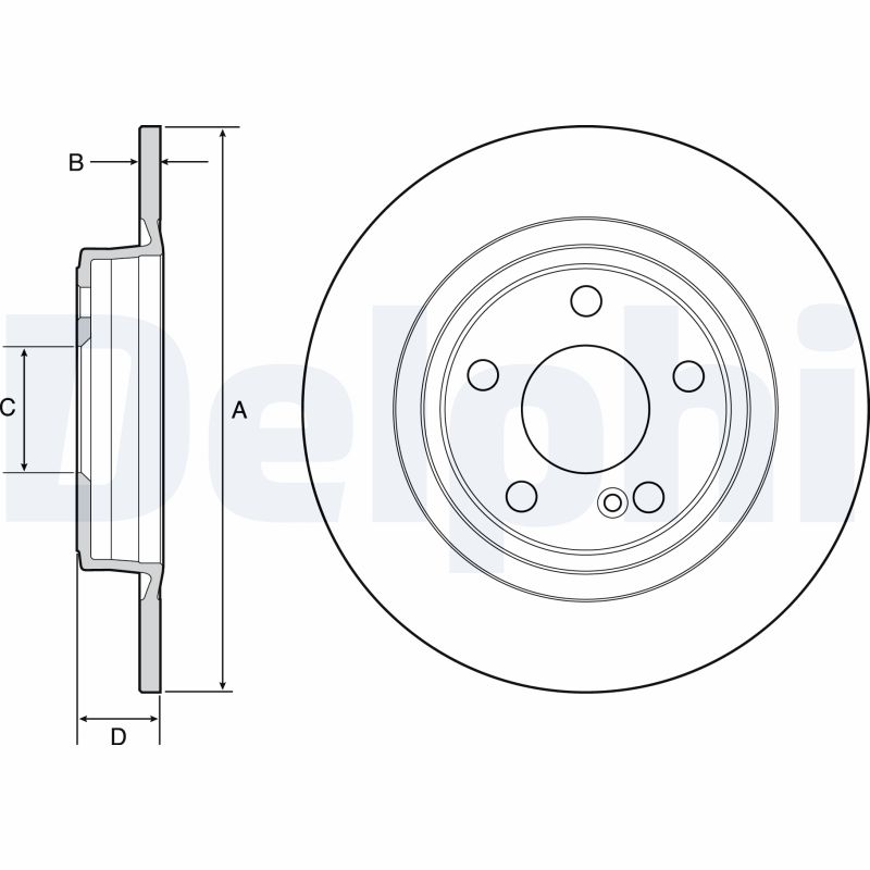 Тормозной диск DELPHI BG4558C