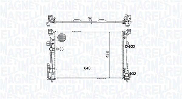 Радиатор охлаждение двигателя MAGNETI MARELLI 350213158600