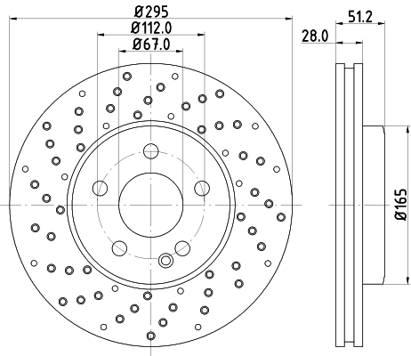 Тормозной диск pro high carbon HELLA/BEHR/PAGID 8DD 355 129-681