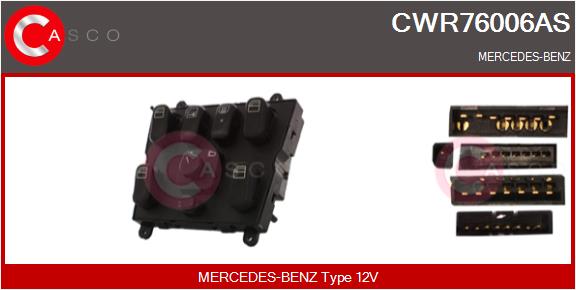 Выключатель стеклолодъемник brand new hq CASCO CWR76006AS