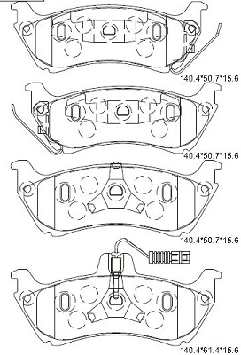 Комплект тормозных колодок дисковый тормоз ASIMCO KD7572