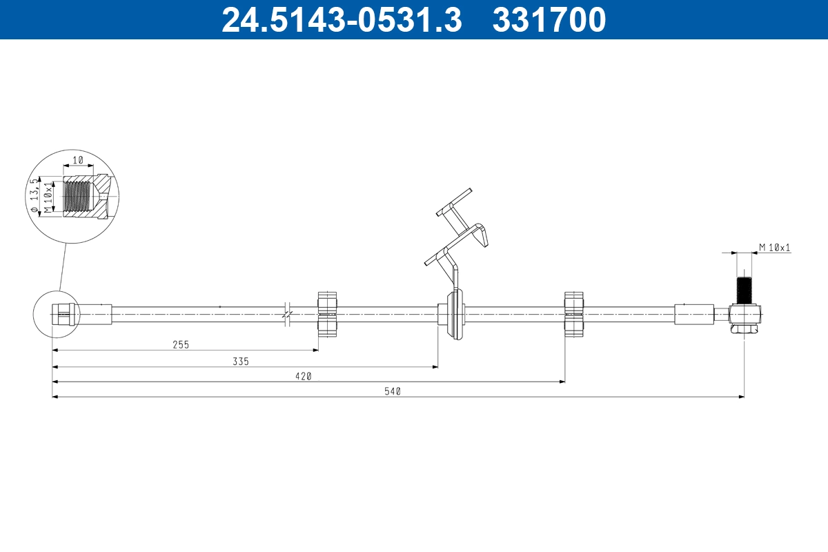 Тормозной шланг ATE 24.5143-0531.3