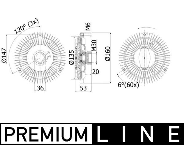 Сцепление вентилятор радиатора behr premium line MAHLE/KNECHT CFC 44 001P