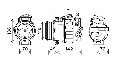 Компрессор кондиционер AVA QUALITY COOLING MSK644