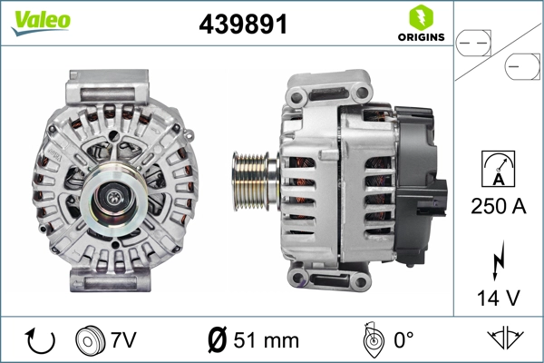 Генератор valeo origins new oe technology VALEO 439891