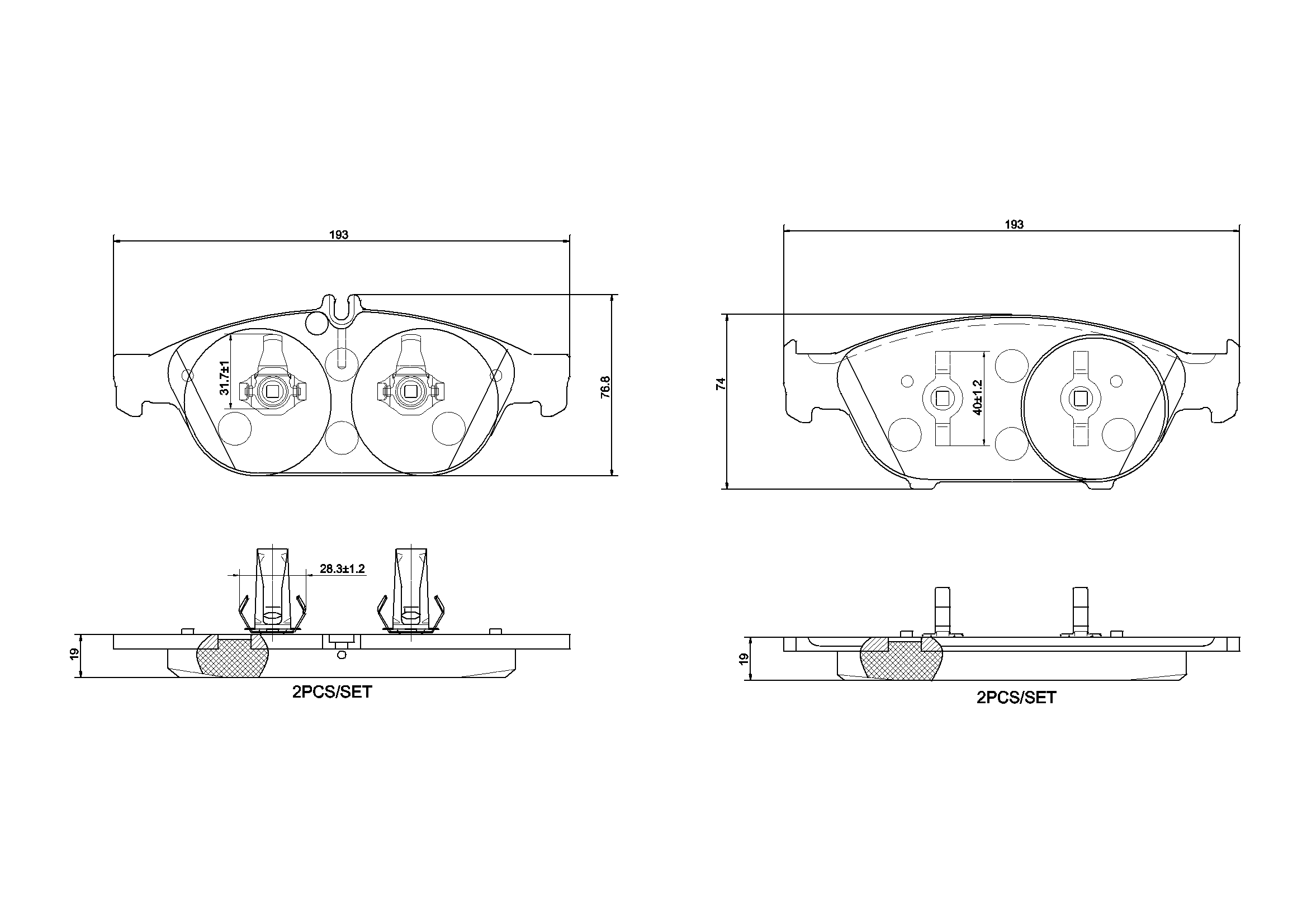 Комплект тормозных колодок дисковый тормоз prime line BREMBO P 50 106