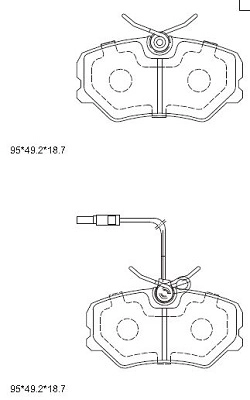 Комплект тормозных колодок дисковый тормоз ASIMCO KD7533