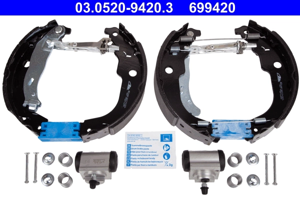 Комплект тормозных колодок original ate topkit ATE 03.0520-9420.3