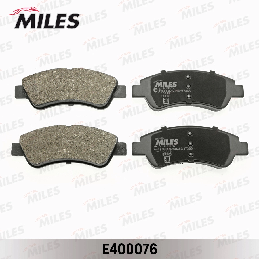 Комплект тормозных колодок дисковый тормоз MILES E400076