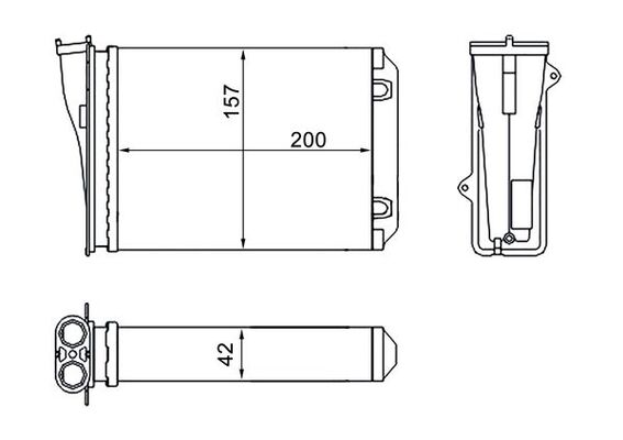 Теплообменник отопление салона behr MAHLE/KNECHT AH 274 000S