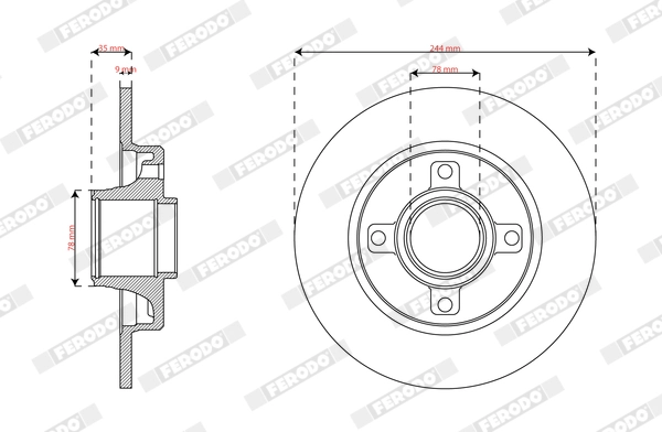 Тормозной диск premier FERODO DDF2929-1