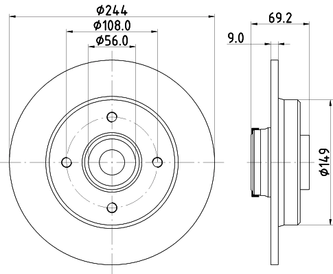 Тормозной диск pro HELLA/BEHR/PAGID 8DD 355 132-161