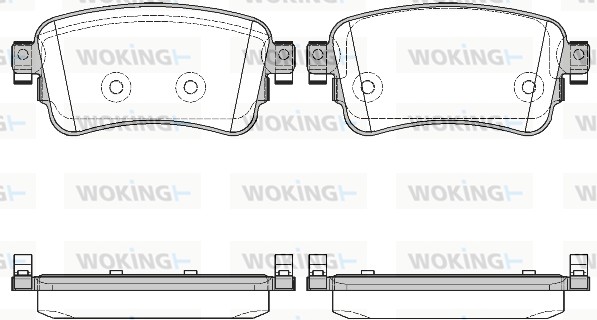 Комплект тормозных колодок дисковый тормоз WOKING P16203.00