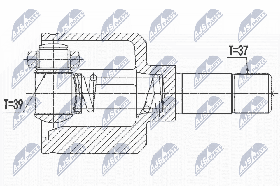 Шарнирный комплект приводной вал NTY NPW-PE-056