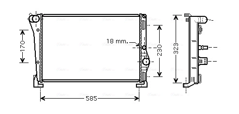 Радиатор охлаждение двигателя AVA QUALITY COOLING LCA2088