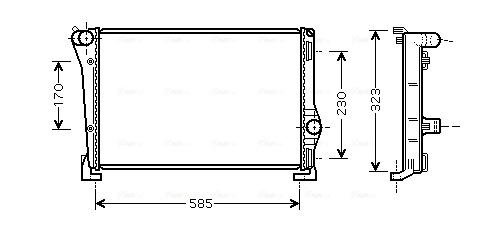 Радиатор охлаждение двигателя AVA QUALITY COOLING FTA2279