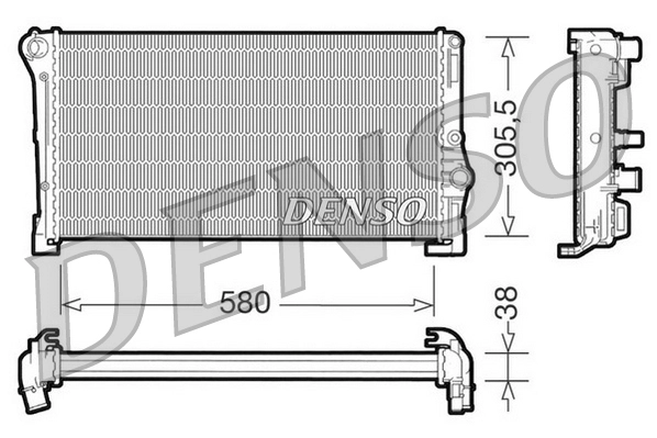 Радиатор охлаждение двигателя DENSO DRM13010