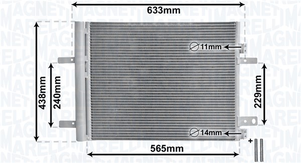 Конденсатор кондиционер MAGNETI MARELLI 350203862000