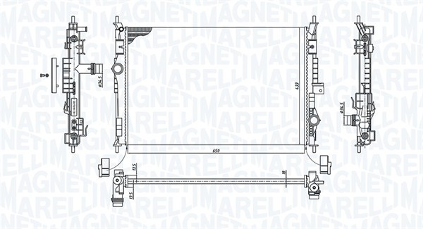 Радиатор охлаждение двигателя MAGNETI MARELLI 350213199600