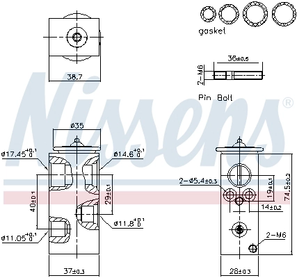 Расширительный клапан кондиционер first fit NISSENS 999456