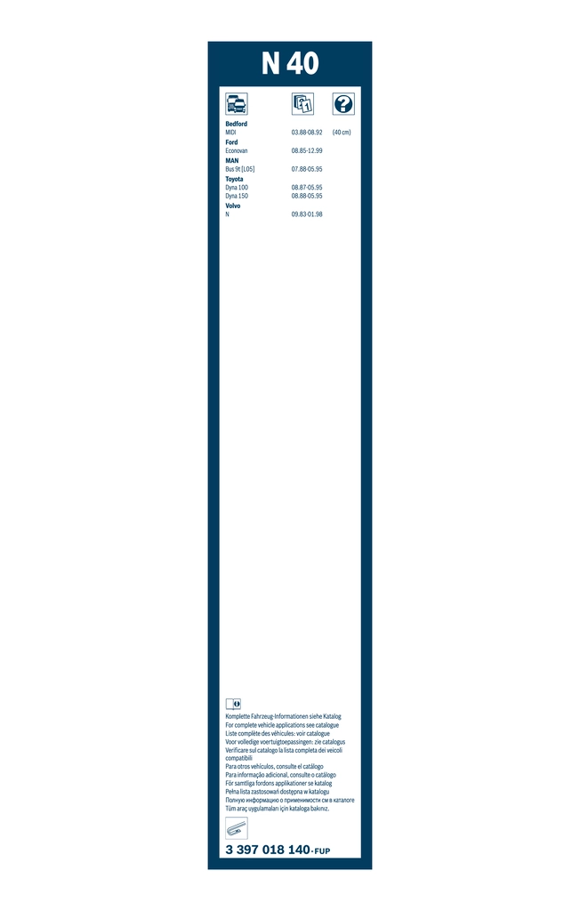 Щетка стеклоочистителя twin BOSCH 3 397 018 140