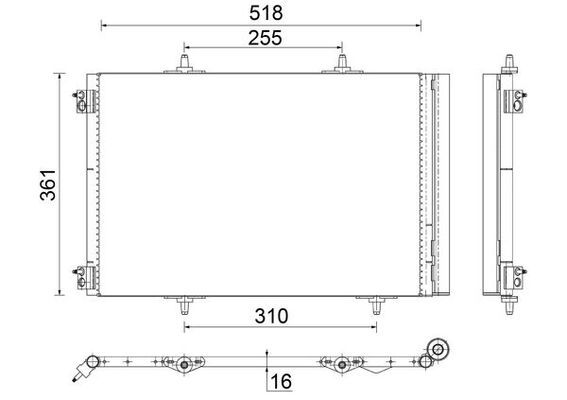 Конденсатор кондиционер behr MAHLE/KNECHT AC 466 000S