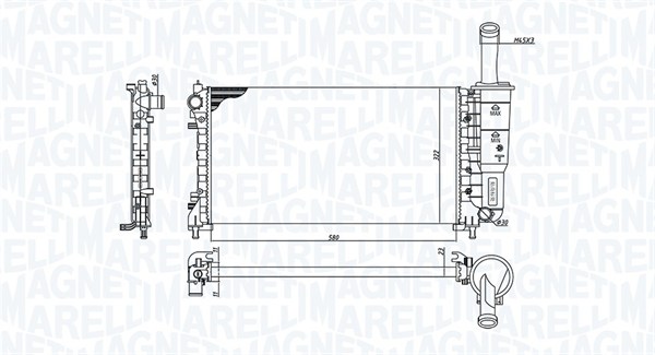Радиатор охлаждение двигателя MAGNETI MARELLI 350213194200